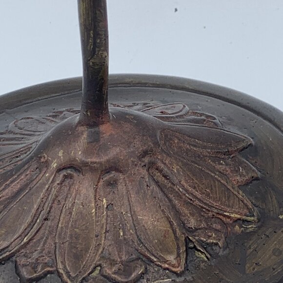 Vintage Mardi Gras Theatrical Face Mask on Stand Copper Brass ‘Antique’ Finish - Picture 8 of 15